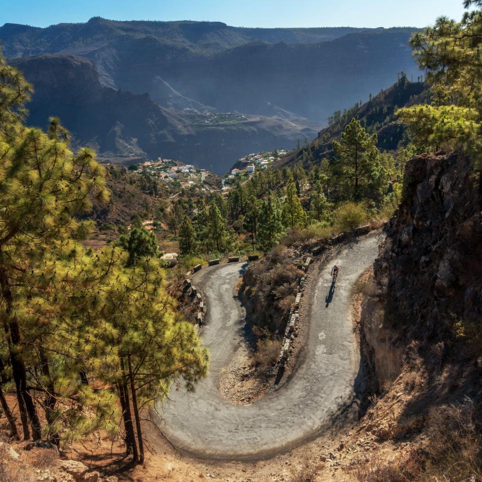 The island's steep hills make it a popular training ground for keen cyclists