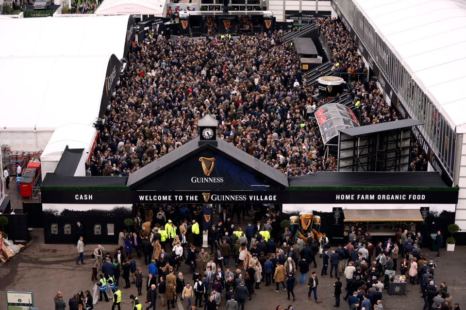 The trademark Guinness Village was packed out across all four days of the Cheltenham Festival