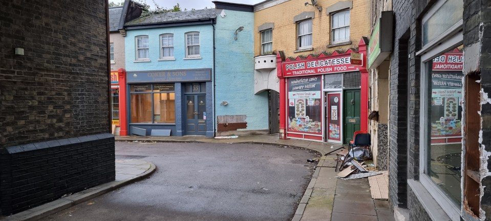 The frontages remain - with many of the shops in tact from the outside