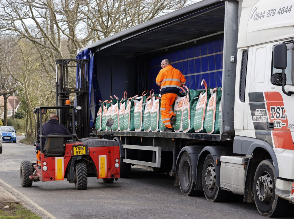 A huge delivery of top soil was made at the property