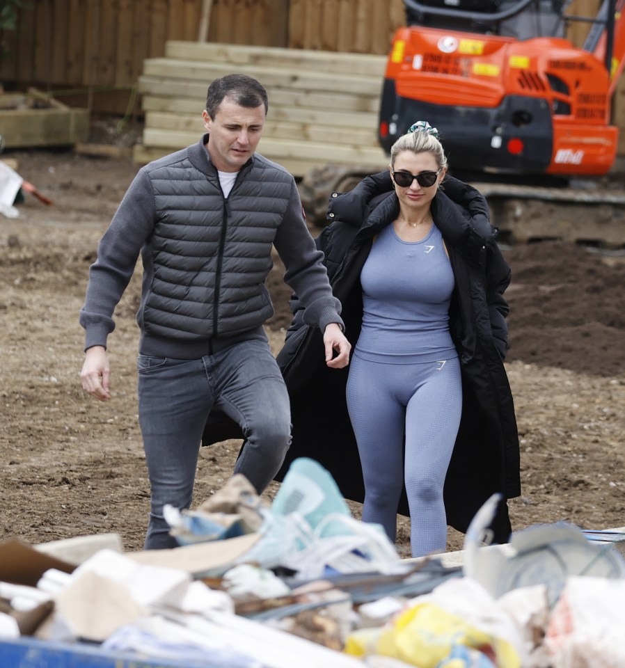 Billie Faiers and Greg Shepherd hard at work on their home renovation