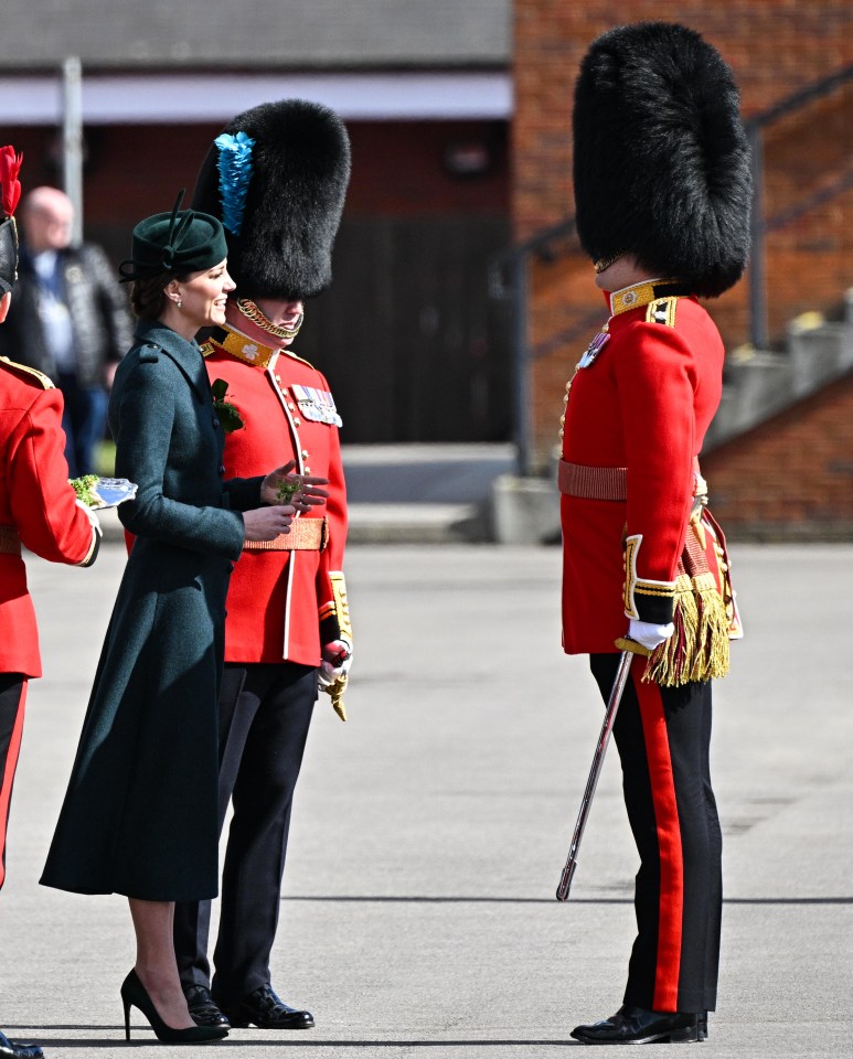 She attended the St. Patricks Day Parade at Mons Barracks, Aldershot in 2022