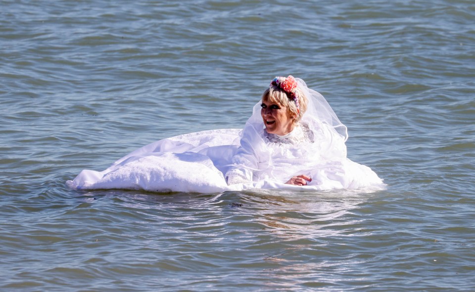 Jean will wade out into the sea during her troubles