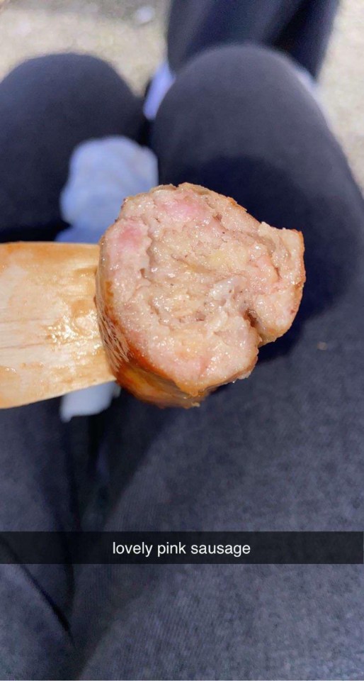 One child claims they were served a pink sausage