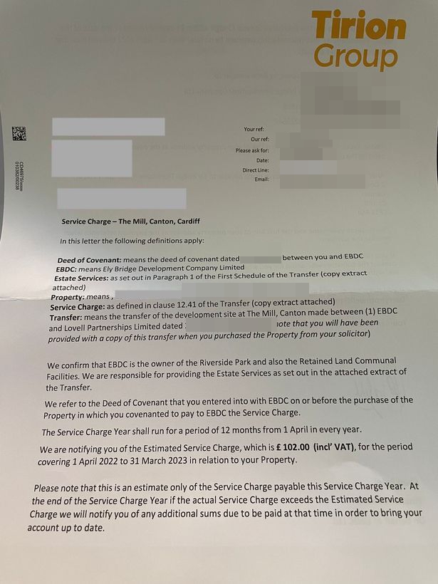 Developers Tirion Group sent a letter last week