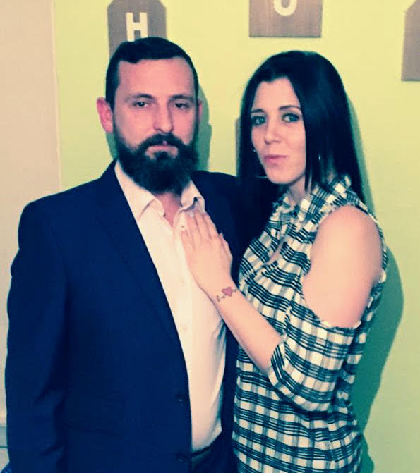 Michael Brown pictured with his ex partner Laura Jackson, previously Laura French