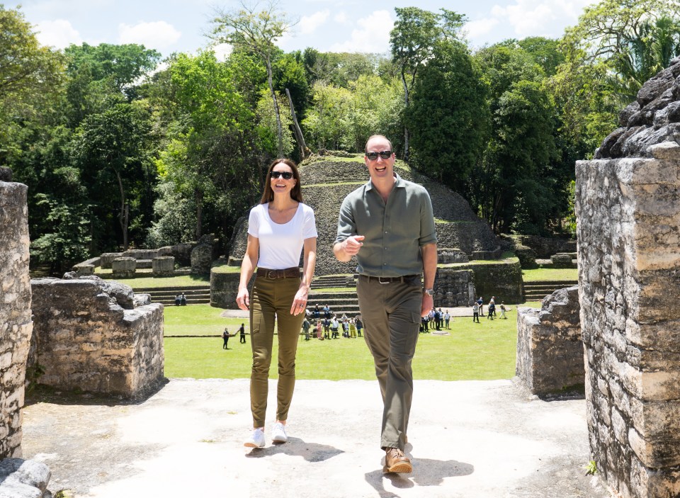 The Cambridges were left in awe on their visit to the ancient Mayan ruins in Belize