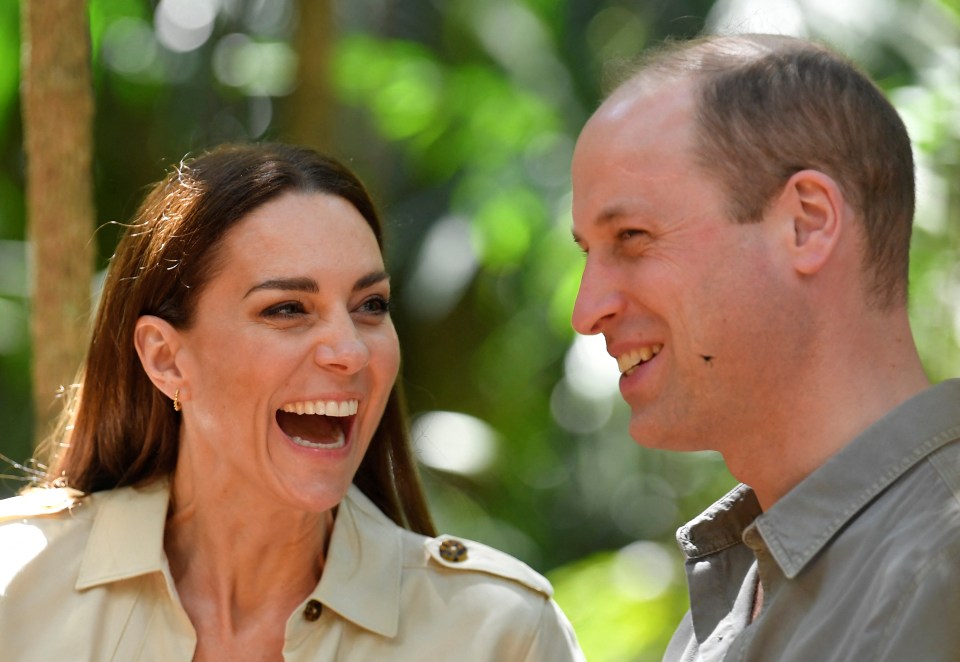 The pair laughed as they enjoyed their jungle adventure