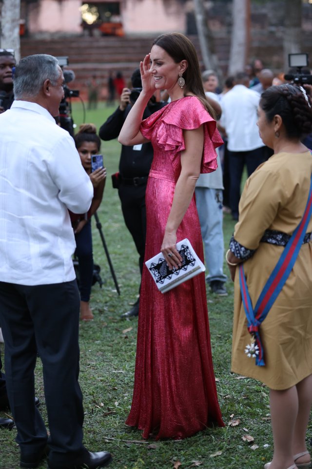 The Duchess spoke to guests during the reception