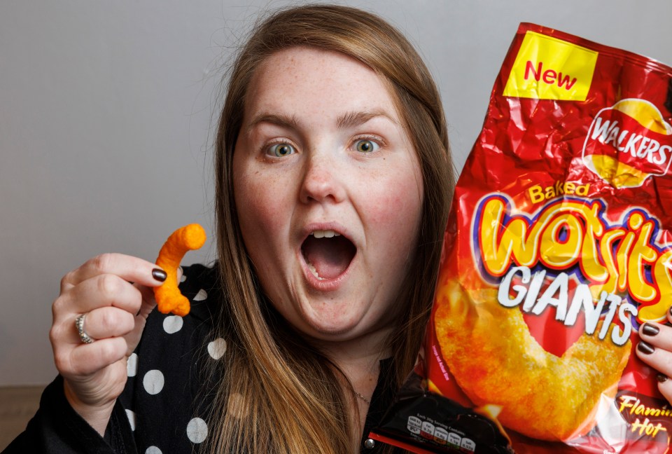 Claire Biggs, 30, was left gobsmacked when she discovered a willy-shaped Wotsit in her packet