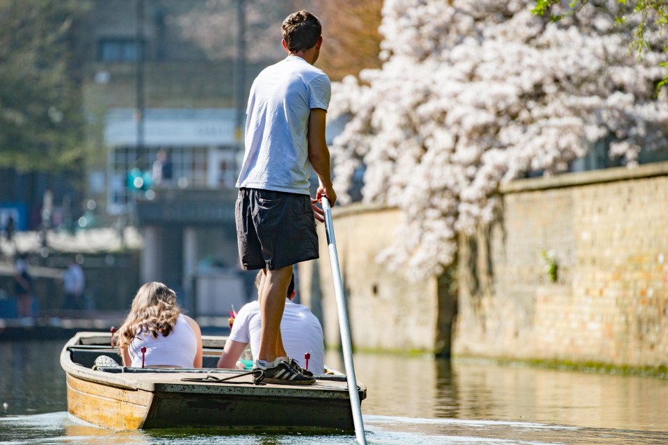 It was the perfect day to enjoy a punt on the River Cam in Cambridge