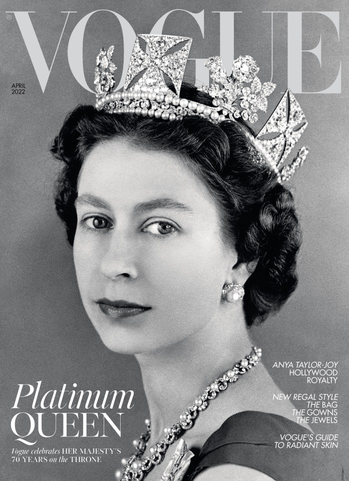 The second Vogue cover celebrates Queen Elizabeth II’s 70 years on the throne