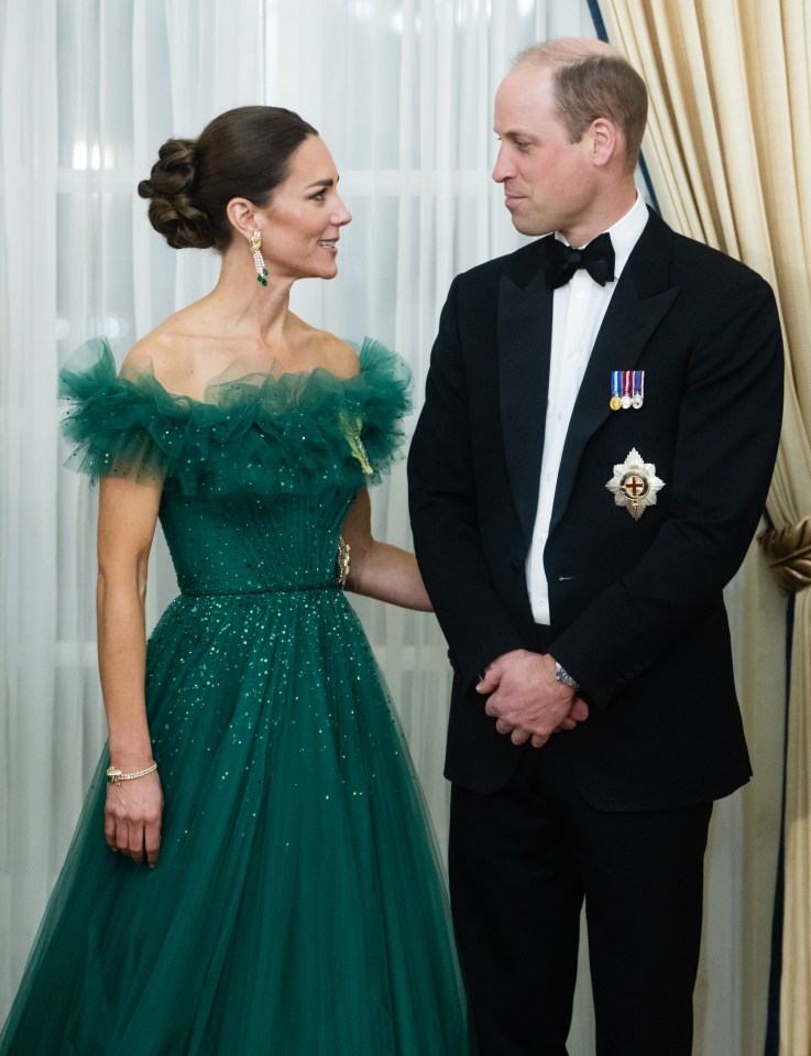 William and Kate attended a dinner hosted by the Governor General of Jamaica on their recent tour