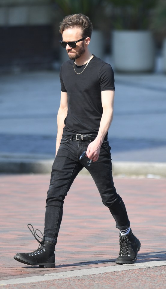 Jack P Shepherd, who plays David Platt, looked like a rock star dressed in black