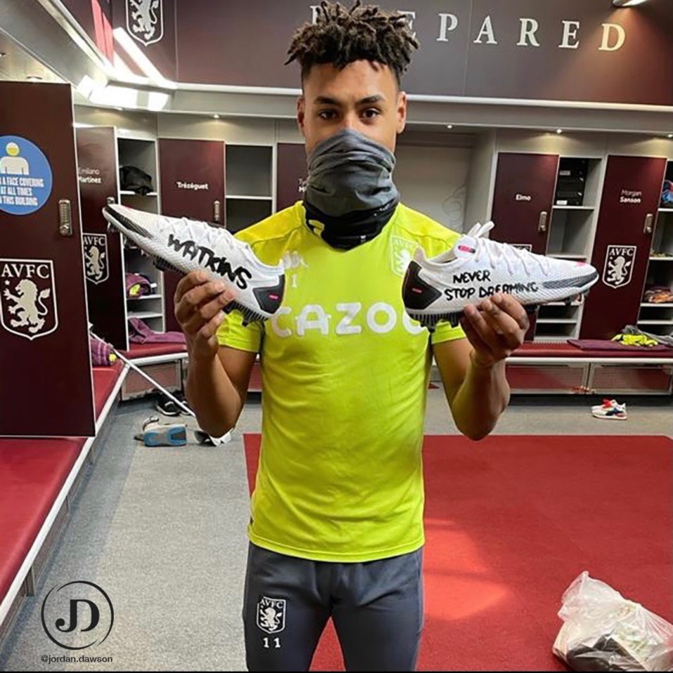 Footballers like Ollie Watkins can expect to pay up to £2,500 for the designs