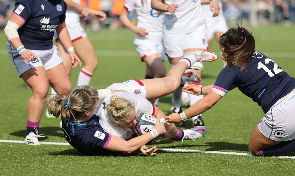 Flanker Marlie Packer scooped Player of the Match after her hat-trick