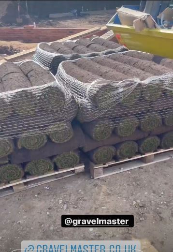 They were delivered 550 rolls of turf earlier today