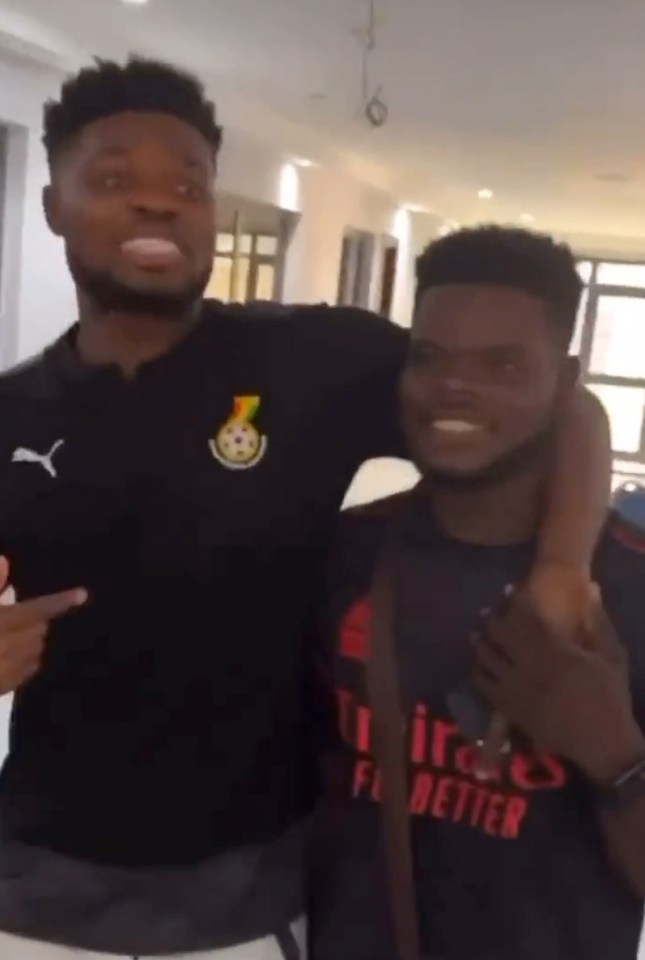 Thomas Partey met his lookalike on international duty with Ghana