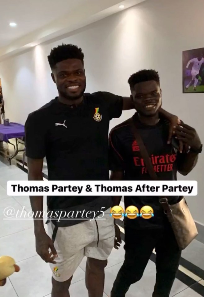 The pair were dubbed Thomas Partey and Thomas After Partey by Kofi Kyereh