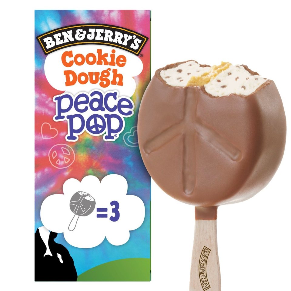 Treat yourself to Ben & Jerry’s Cookie Dough Peace Pop from Tesco and save £1.20