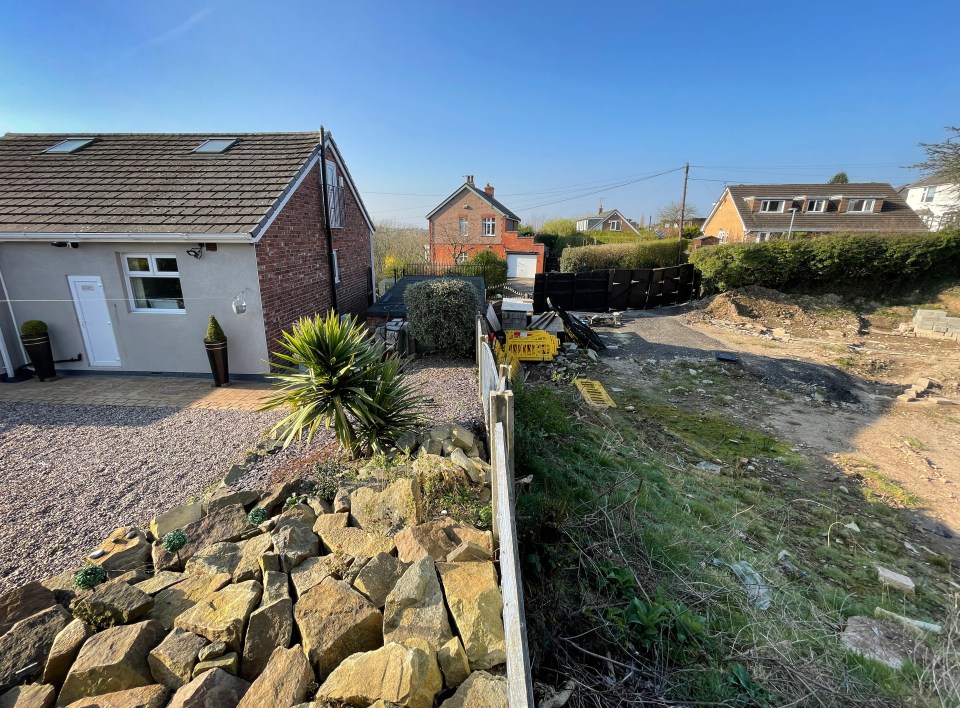 Workers had also dug out earth close to the boundary of his property, leaving part of it 'unstable'