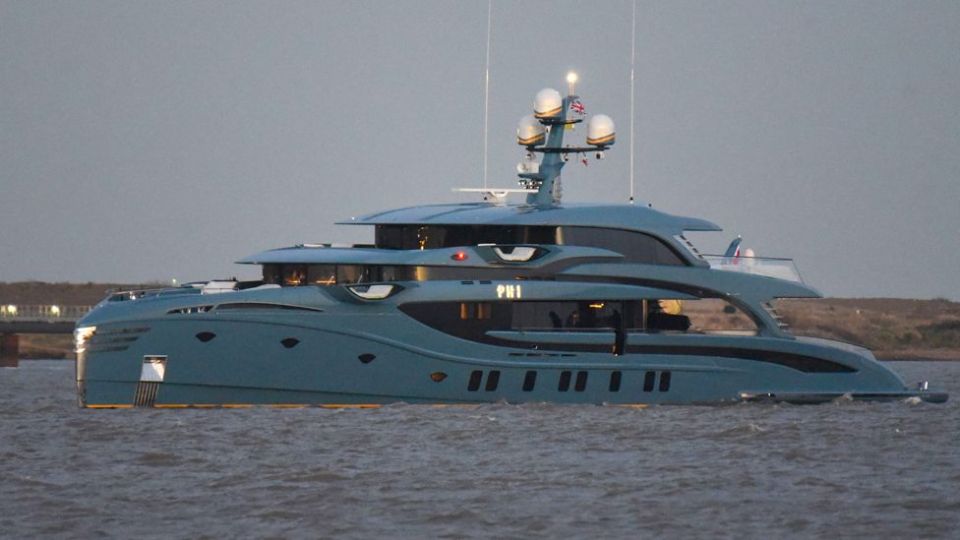 The superyacht Phi was detained this morning