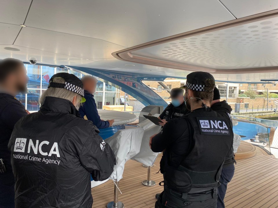 NCA officers boarded the vessel yesterday