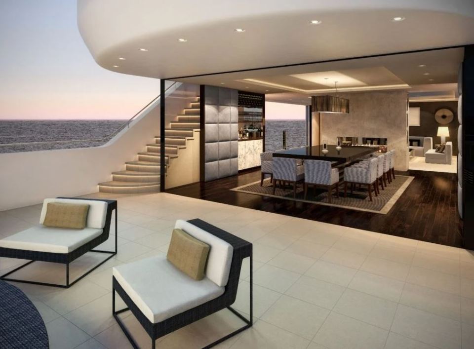 Interior of the £38million mega yacht