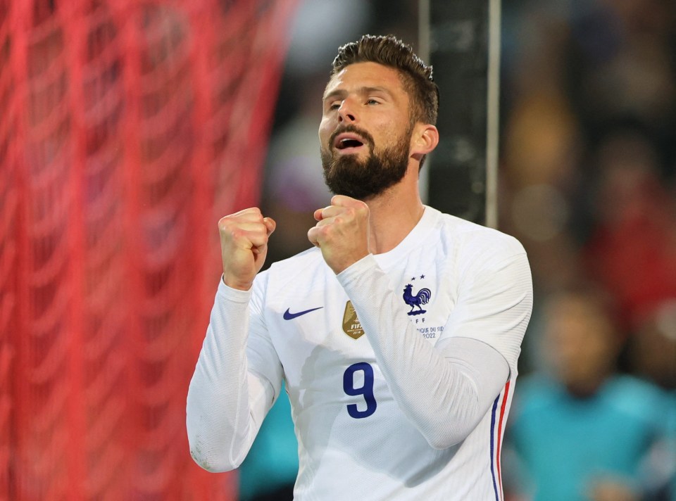 Olivier Giroud also got on the score sheet in the easy win against South Africa