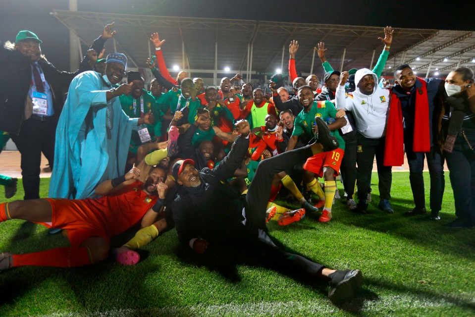 Cameroon celebrated the most unlikely of victories on Tuesday night