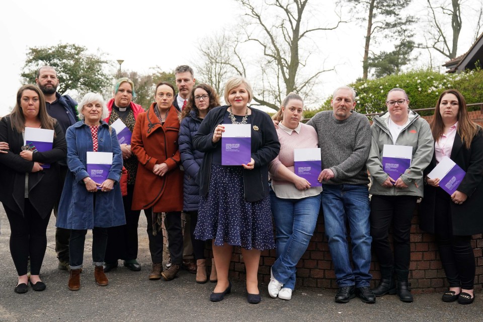 Some of the victim's yesterday with Donna Ockenden after the report was published