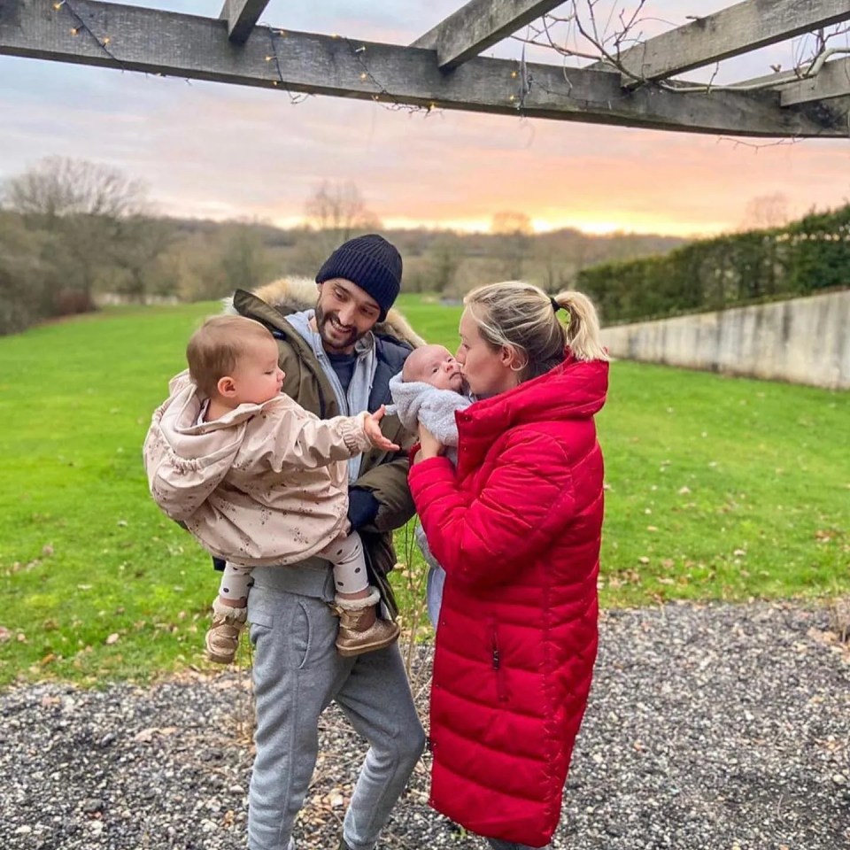 Tom Parker and wife Kelsey with their two children Aurelia and Bodhi