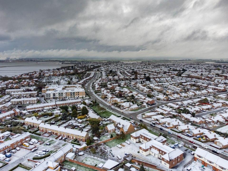 Peterborough was blanketed in snow on Thursday morning