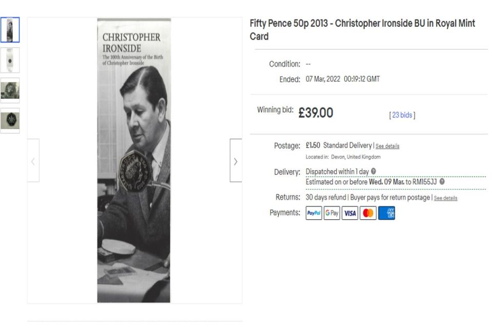 Brits have taken to eBay to sell special edition coins for small profits