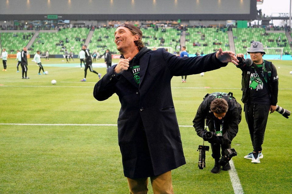 The 52-year-old was leading the chants before kick-off