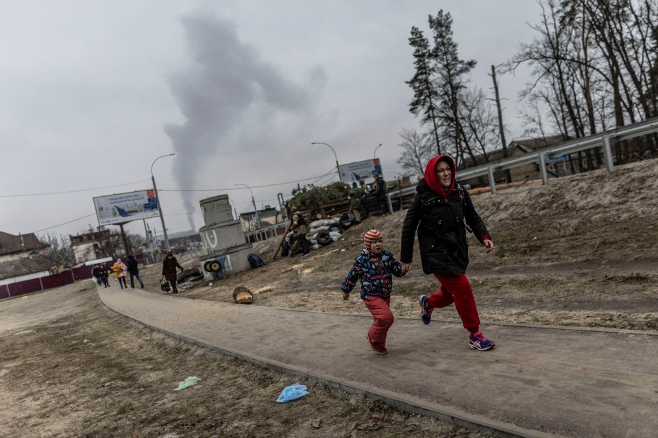 The haunting image of his wife and daughter flashed around the world