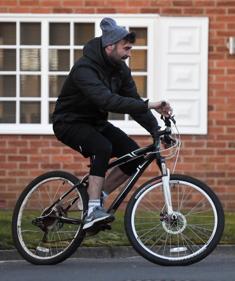 The former Man Utd ace was spotted out and about on a bike