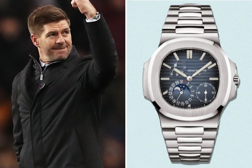 Steven Gerrard upgraded from Apple watch to a £38k Patek Philippe