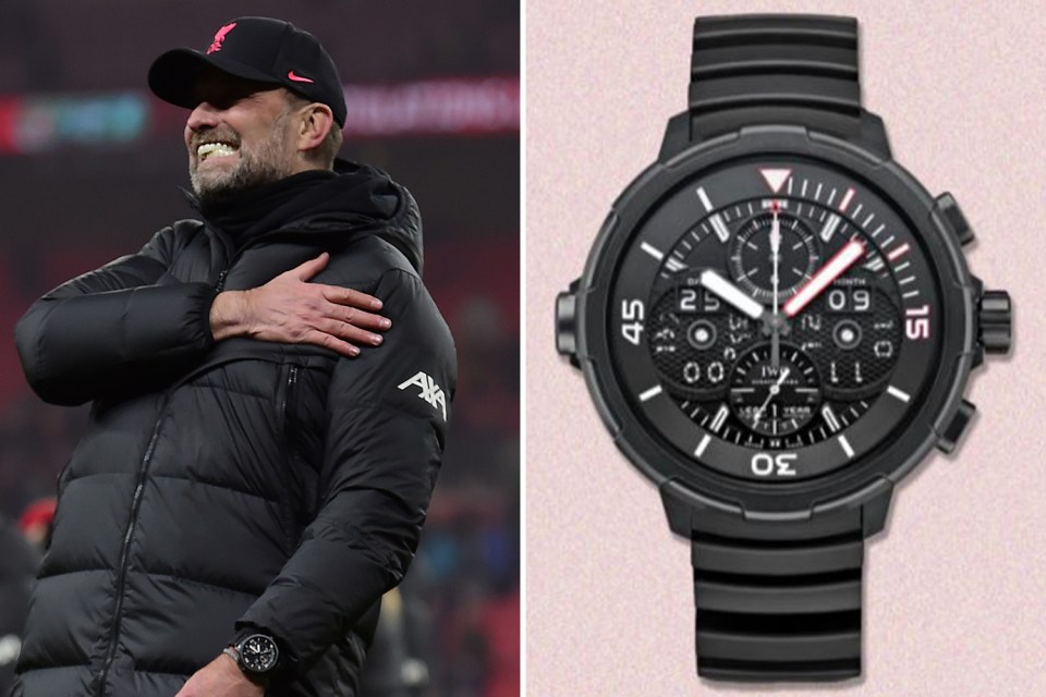 Jurgen Klopp is a fan of the relatively modest IWC watches