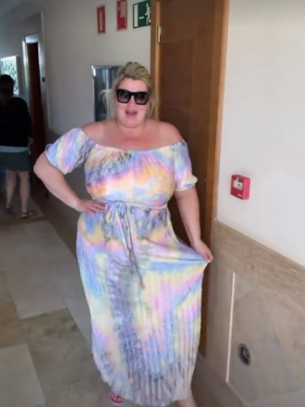 Gemma modelled the 'ultimate holiday dress'