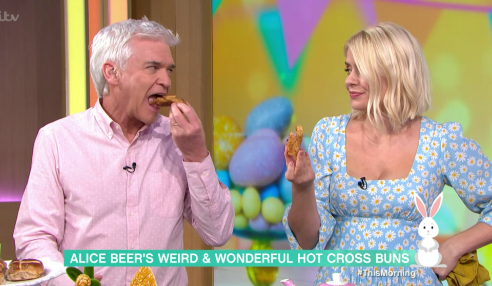 Phillip Schofield and Holly Willoughby tasted a variety of hot cross buns on This Morning today