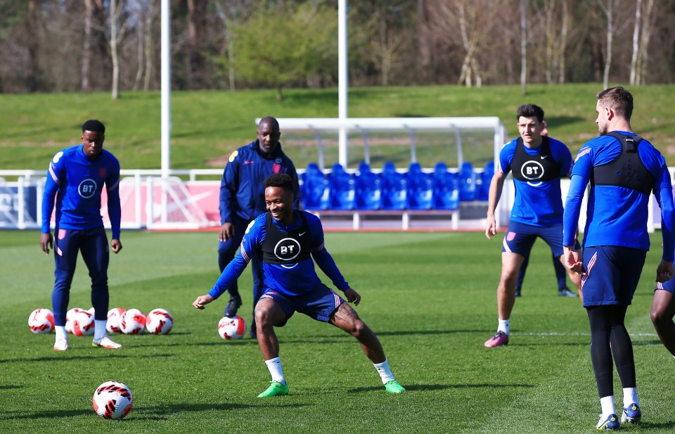 Raheem Sterling is the man in the middle at St George's Park, Burton Upon Trent