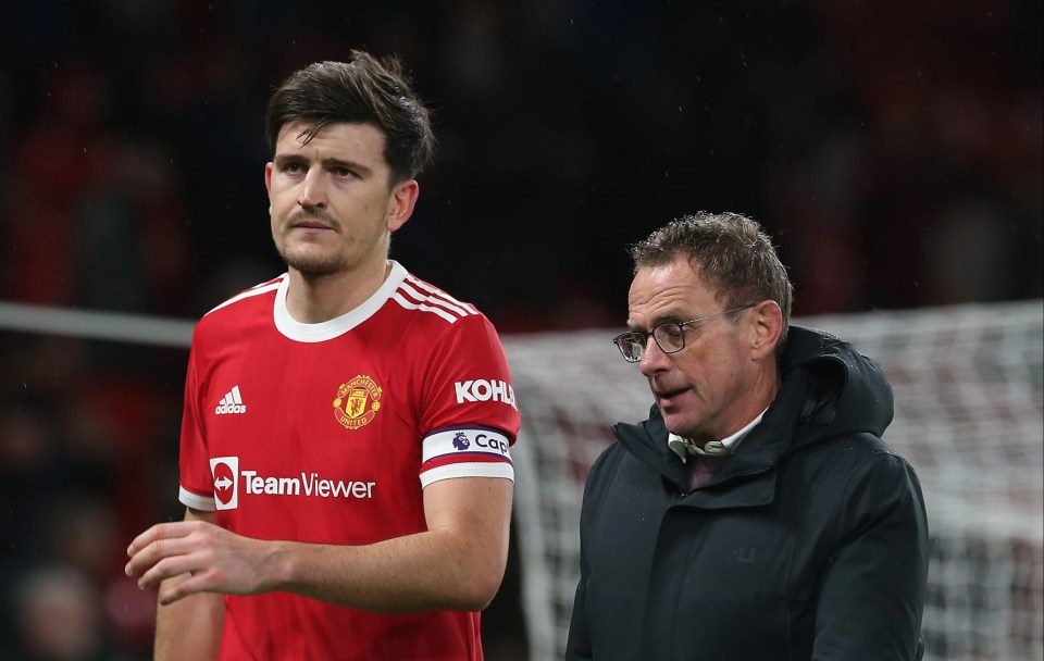 Ralf Rangnick has stuck by captain Harry Maguire