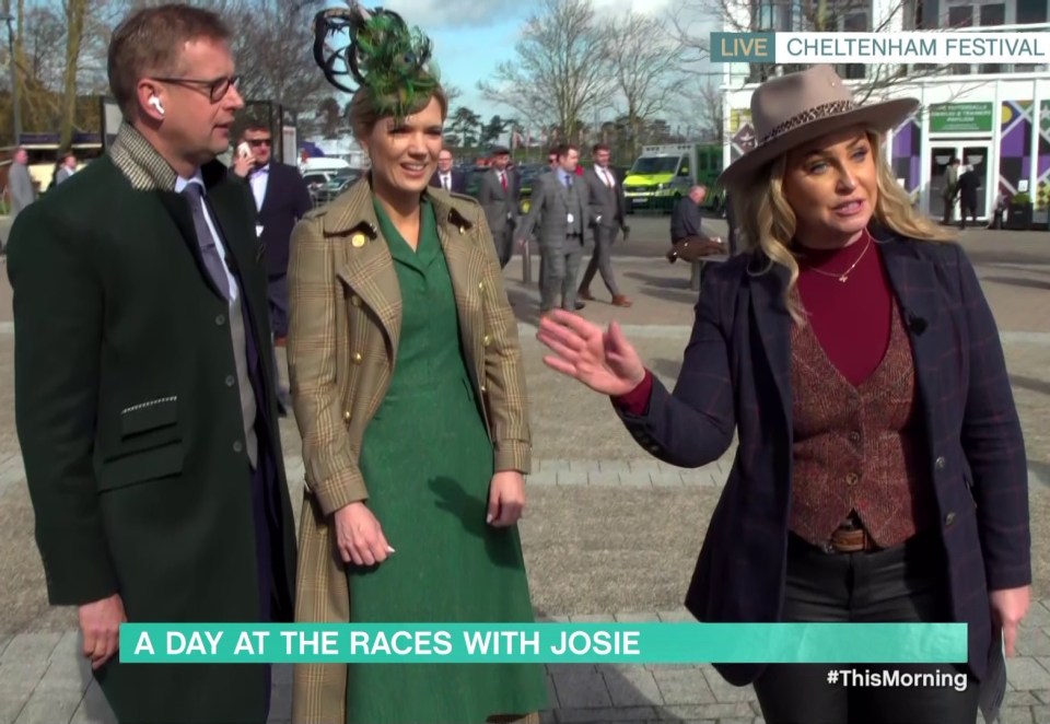 She appeared with ITV co-stars Ed Chamberlin and Charlotte Hawkins