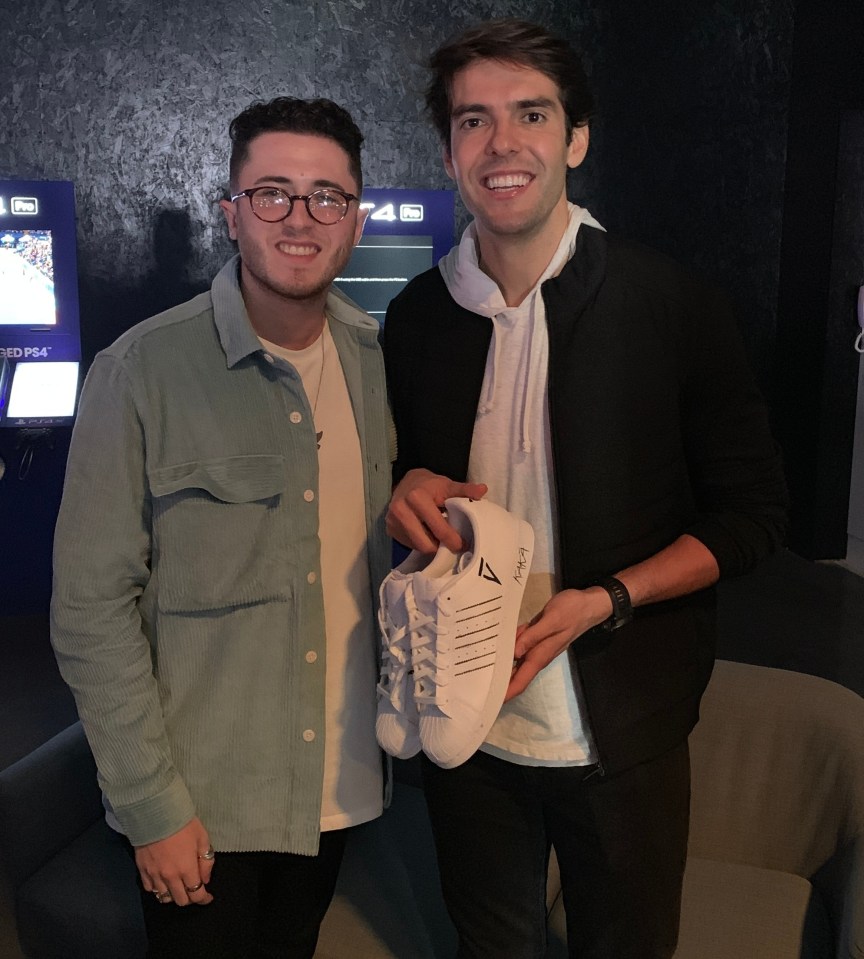 Designer Jordan Dawson customises trainers and football boots for stars, including Brazil legend Kaka