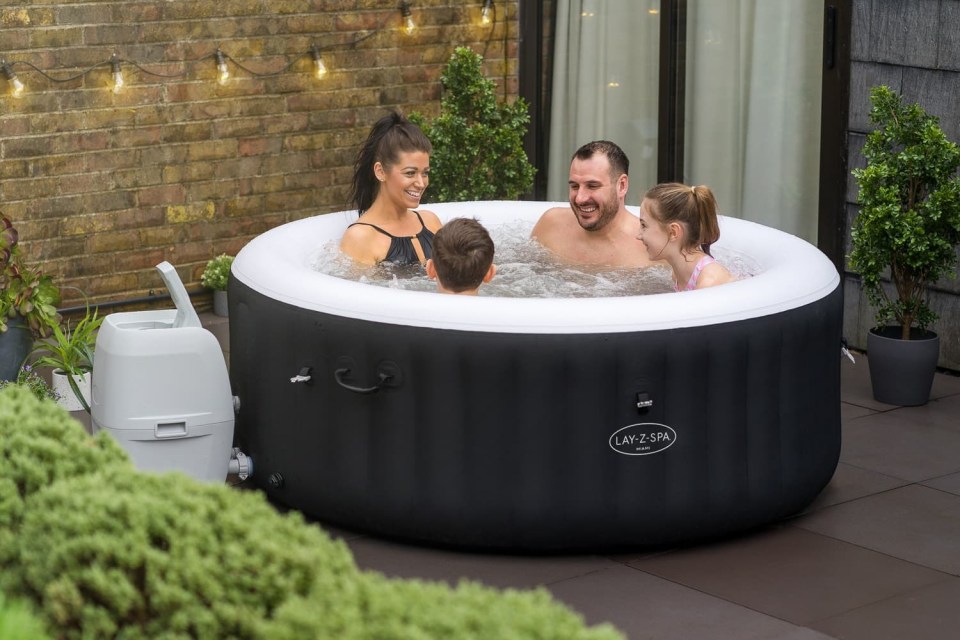 The budget hot tub comfortably fits four people