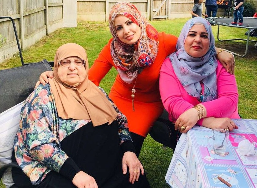 Nour Norris with sister Khaola, Raneem's mum, and their mum Salima