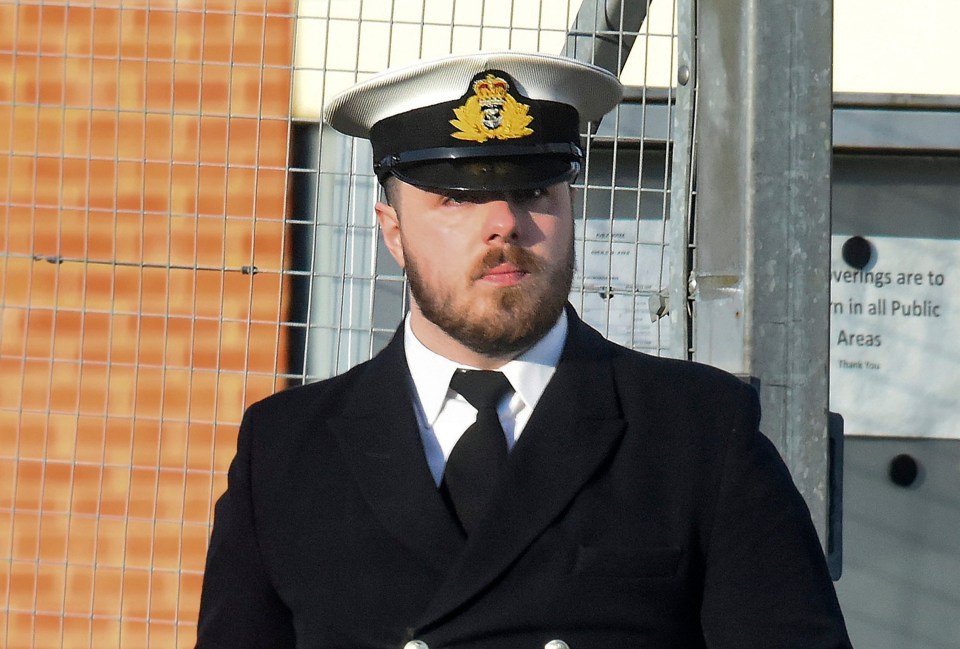 Sub-Lieutenant Scott Ewing got a three-year community order, put on a sex offending programme and must do 100 hours’ unpaid work