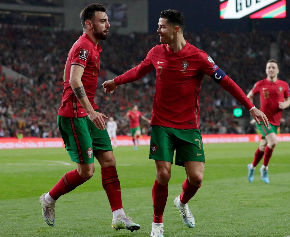 Cristiano Ronaldo produced a brilliant assist for Bruno Fernandes against North Macedonia