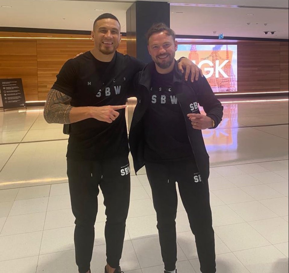 Sonny Bill Williams and trainer Andy Lee